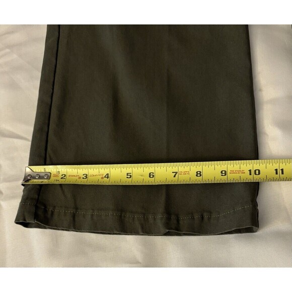 CHADWICKS Olive Green Pull On Pants Women 12 Petite Straight Leg Ankle Stretch - Picture 8 of 10
